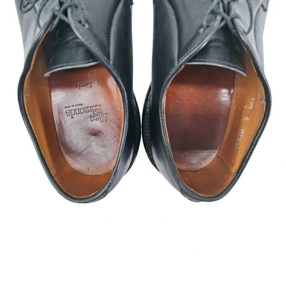 Allen Edmonds Leeds Shoes Mens Size 10.5 E Black Leather Derby Made In USA